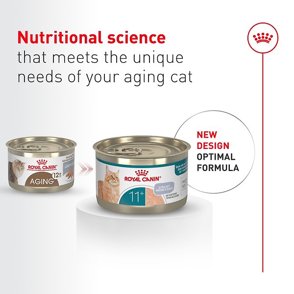 Royal Canin Feline Health Nutrition Aging 11+ Ultra Soft Mousse In Sauce Wet Canned Cat Food