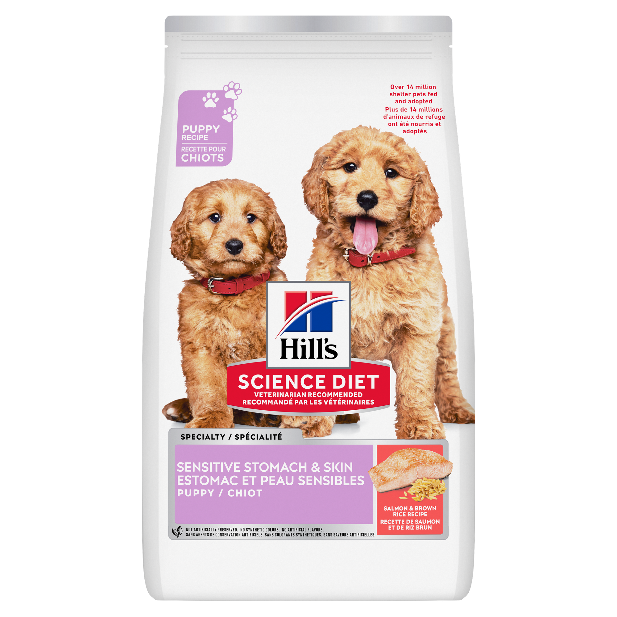 Hill's Science Diet Puppy Sensitive Stomach & Skin Salmon & Brown Rice Recipe Dry Dog Food - 1.81 Kg - Dog Food - Hill's Science Diet - PetMax Canada
