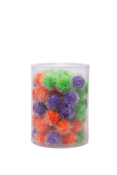 Bud Z Cat Toy Bulk Coloured Pompom
