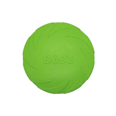 Bud-Z Rubber Dog Toy Frisbee Green