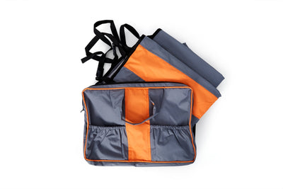 Bud'Z Car Seat Cover Grey & Orange