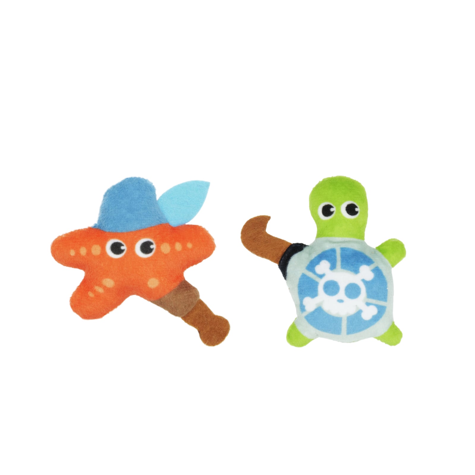 Bud-Z Cat Toy Pirate Star And Turtle Duo 3"