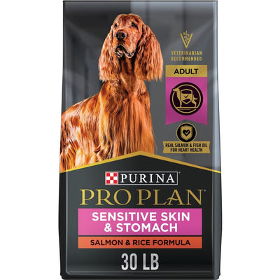 Purina Pro Plan Sensitive Skin and Stomach Dog Food With Probiotics Salmon & Rice Formula 13.6 Kg Dog Food 13.6 Kg | PetMax Canada