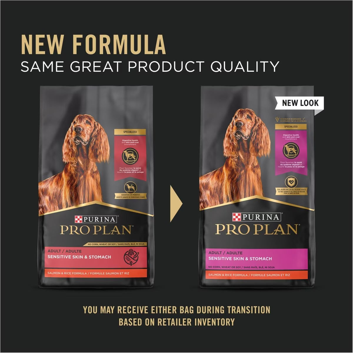 Purina Pro Plan Sensitive Skin and Stomach Dog Food With Probiotics Salmon & Rice Formula  Dog Food  | PetMax Canada