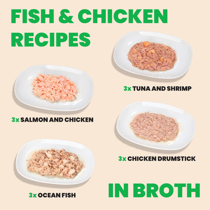 Almo Nature HQS Natural Rotational Diet Fish Selections & Chicken Drumstick