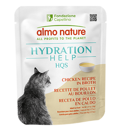 Almo Nature HQS Hydration Help Chicken Recipe in Broth for Cats