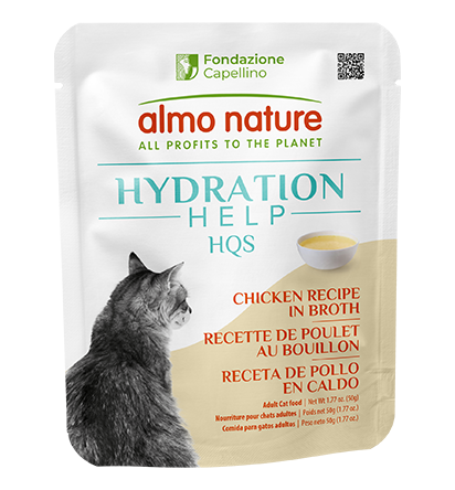 Almo Nature HQS Hydration Help Chicken Recipe in Broth for Cats