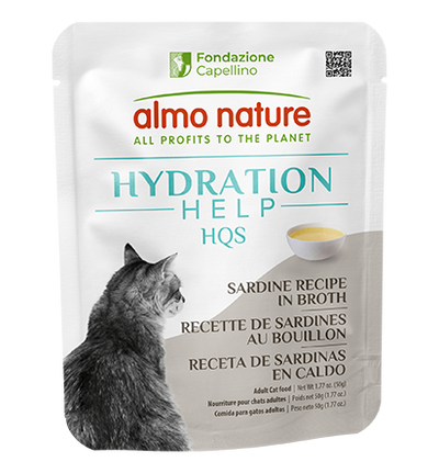 Almo Nature HQS Hydration Help Sardine Recipe in Broth for Cats