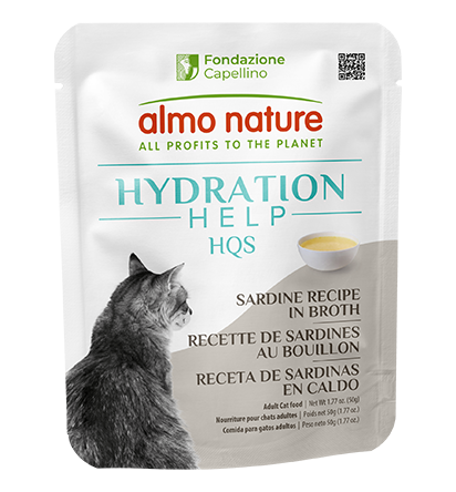 Almo Nature HQS Hydration Help Sardine Recipe in Broth for Cats