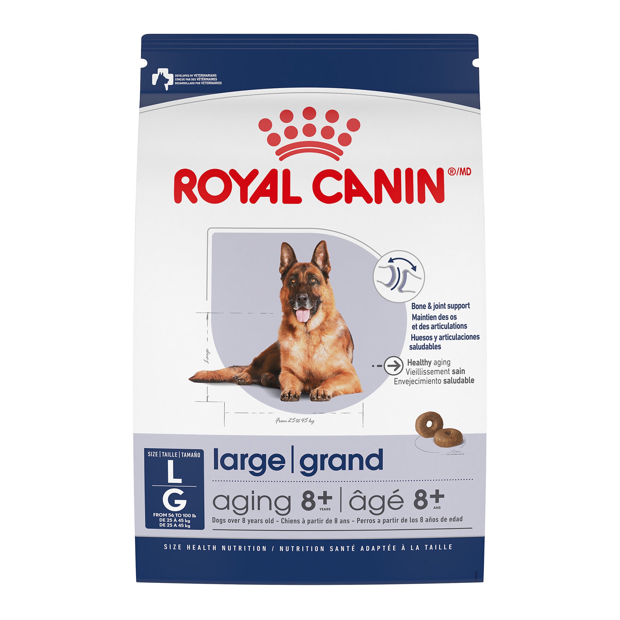 Royal Canin Nourriture sèche pour chiens de grande taille âgés de 8 ans et plus