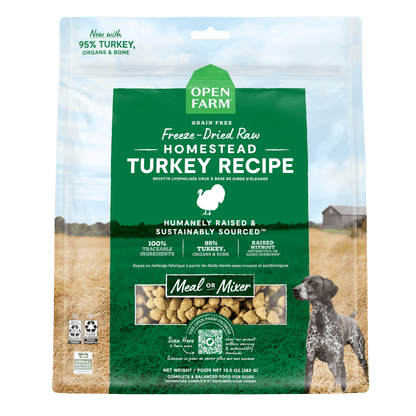 Open Farm Dog Food Homestead Turkey Freeze Dried Raw - 99g - Dog Food - Open Farm - PetMax Canada