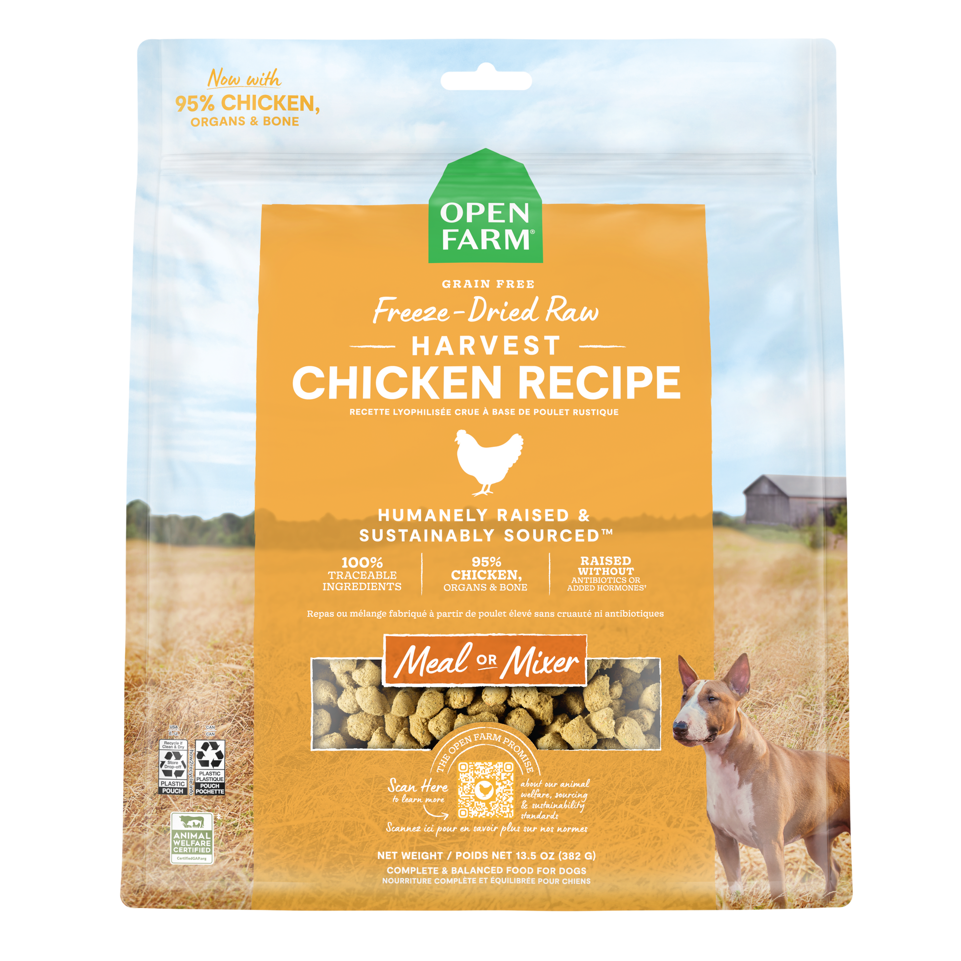 Open Farm Dog Food Harvest Chicken Freeze Dried Raw  Dog Food  | PetMax Canada