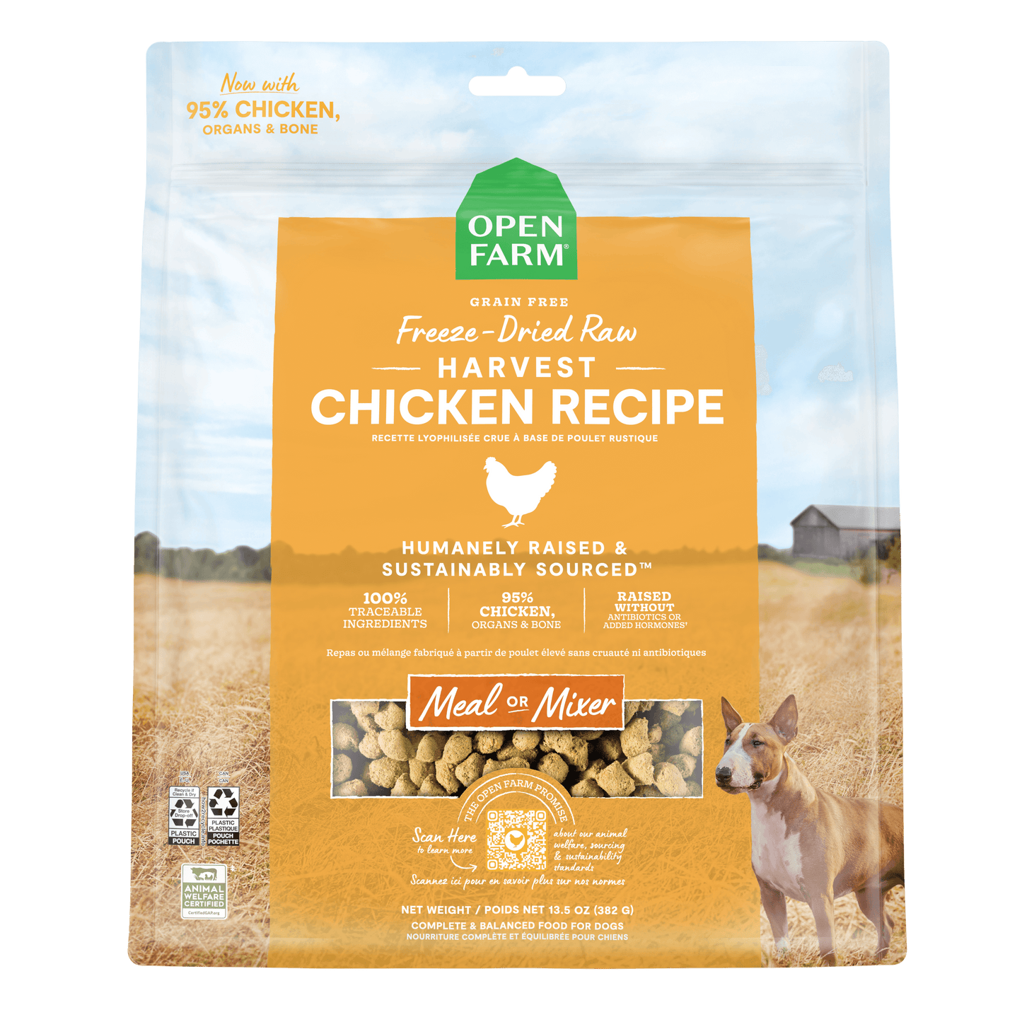 Open Farm Dog Food Harvest Chicken Freeze Dried Raw  Dog Food  | PetMax Canada