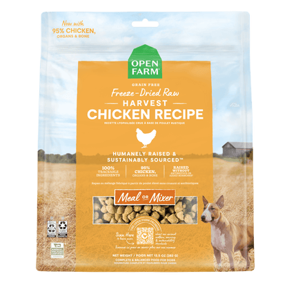 Open Farm Dog Food Harvest Chicken Freeze Dried Raw - 99g - Dog Food - Open Farm - PetMax Canada
