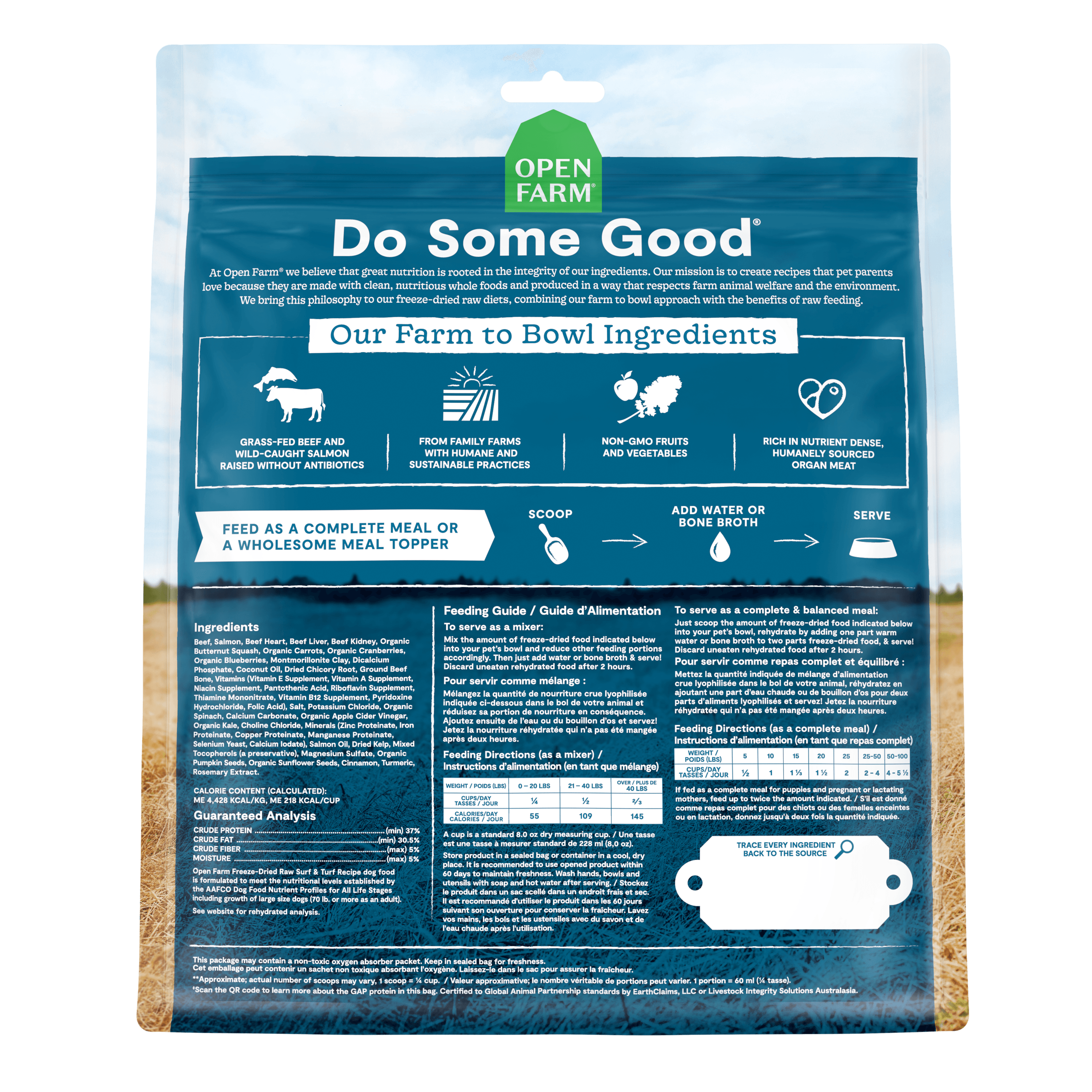 Open Farm Dog Food Surf & Turf Freeze Dried Raw - 99g - Dog Food - Open Farm - PetMax Canada