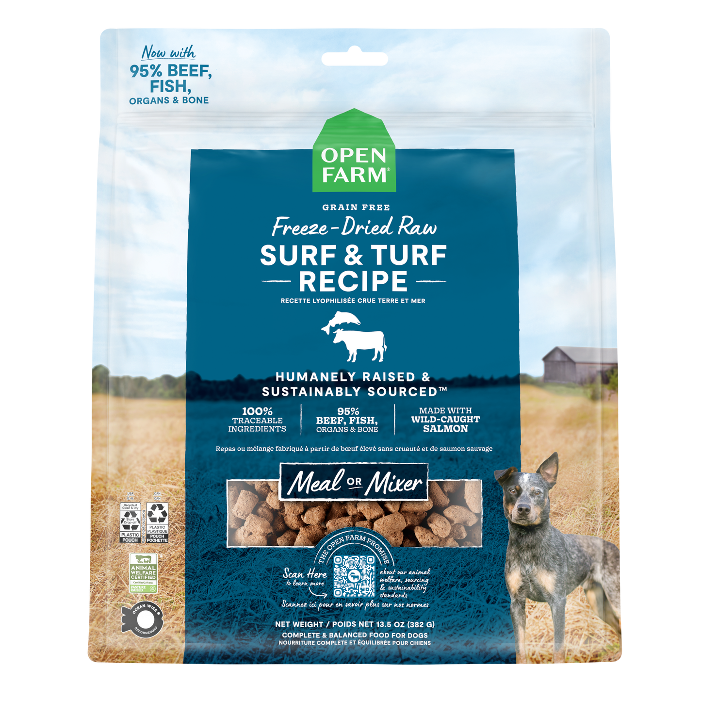 Open Farm Dog Food Surf & Turf Freeze Dried Raw  Dog Food  | PetMax Canada