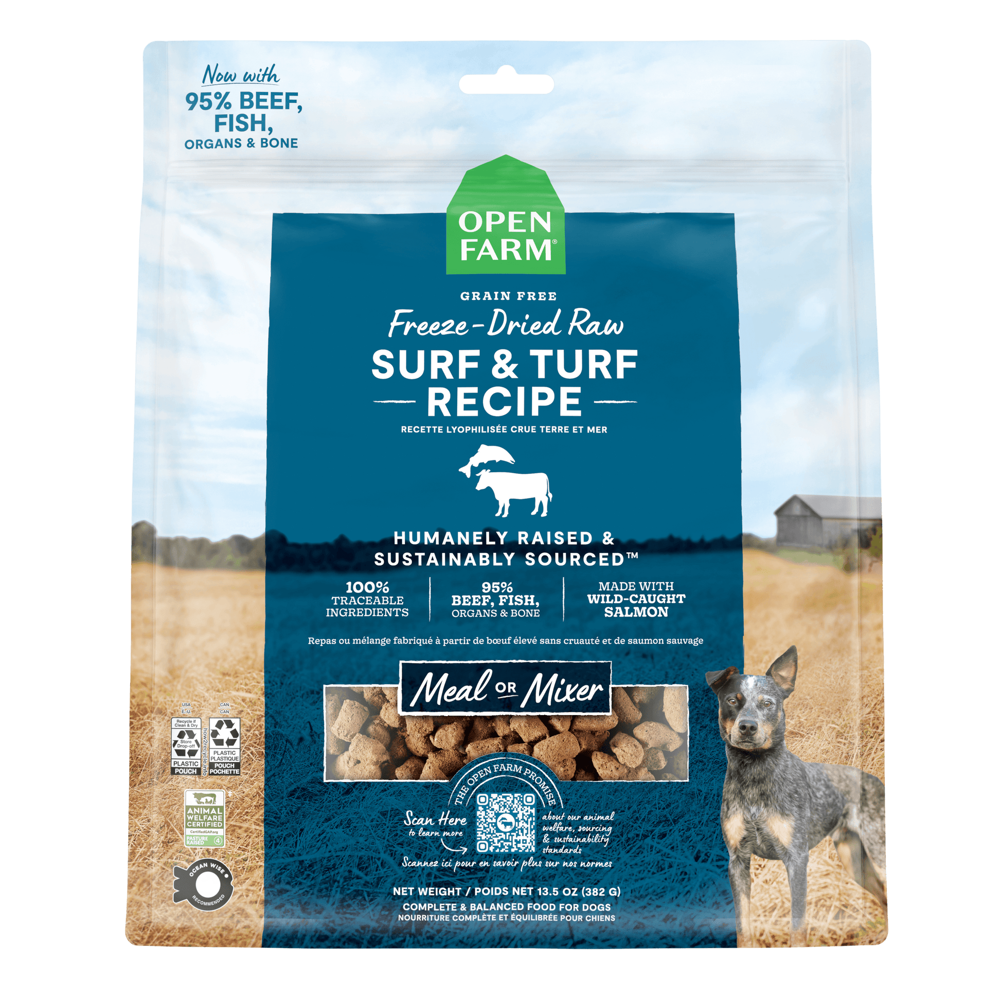 Open Farm Dog Food Surf & Turf Freeze Dried Raw  Dog Food  | PetMax Canada