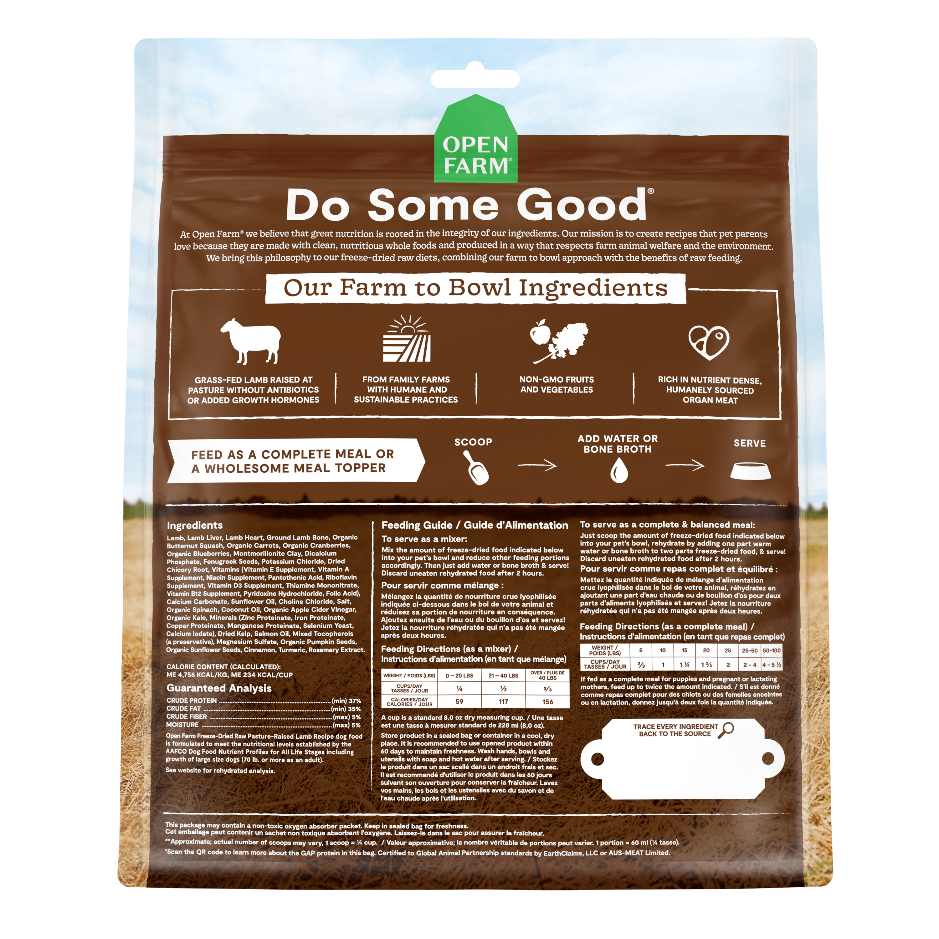 Open Farm Dog Food Pasture Raised Lamb Freeze Dried Raw - 99g - Dog Food - Open Farm - PetMax Canada