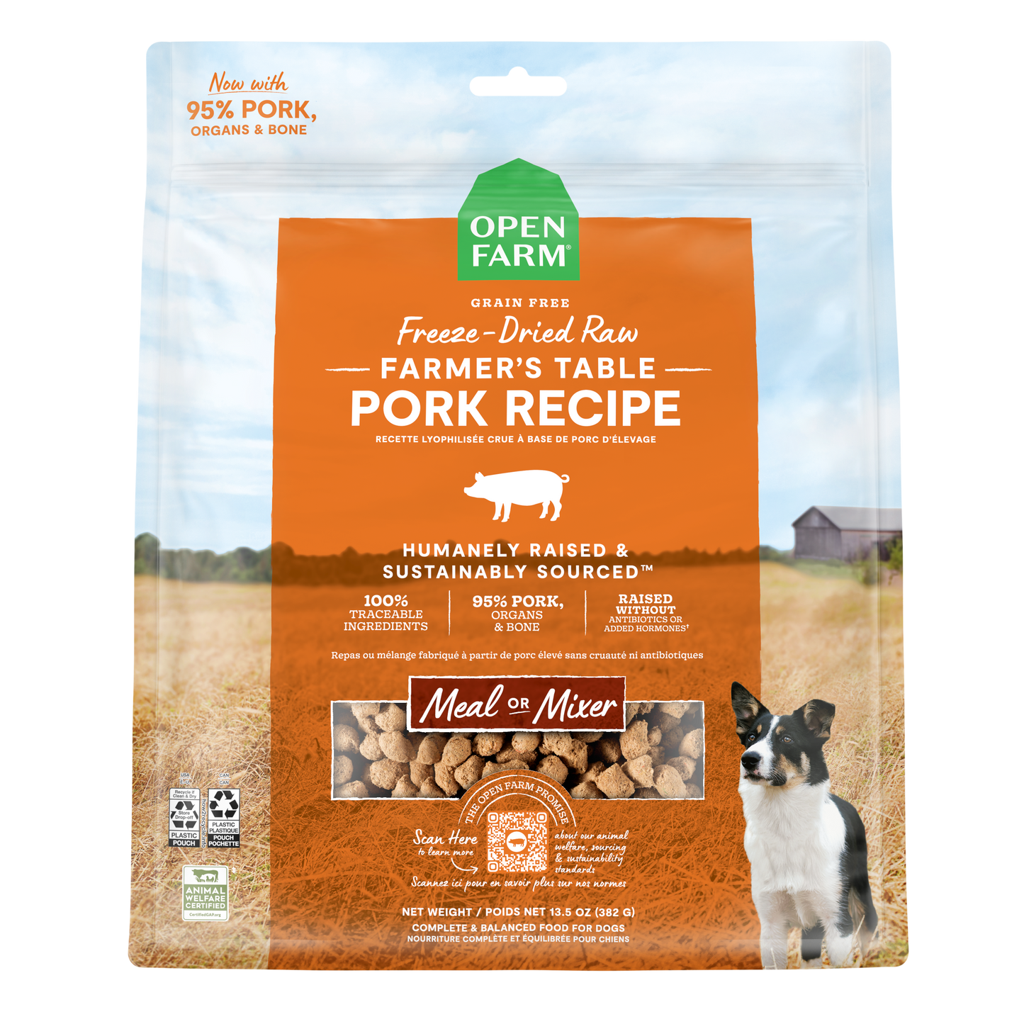 Open Farm Dog Food Farmers Table Pork Freeze Dried Raw  Dog Food  | PetMax Canada
