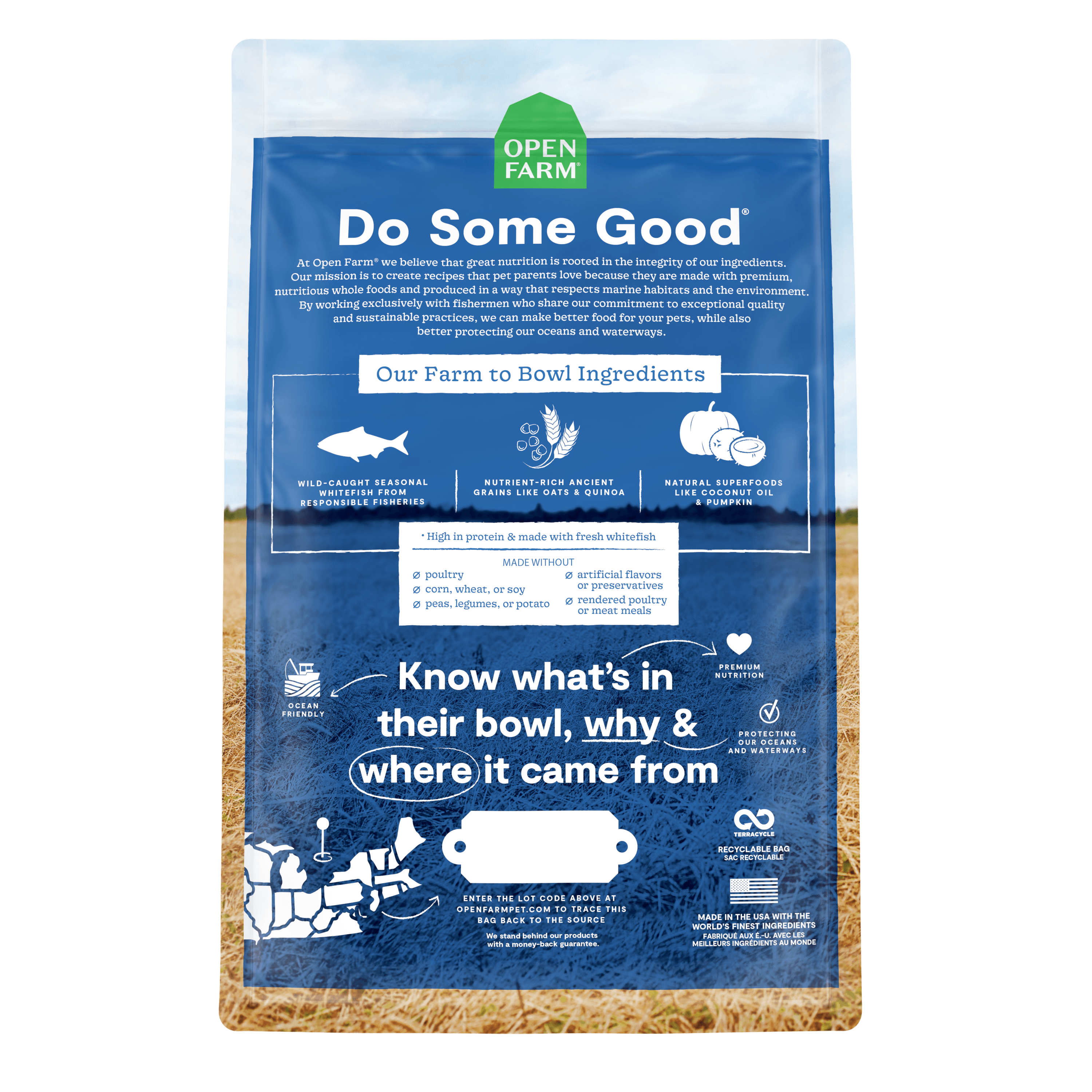 Open Farm Dog Catch Of The Season Whitefish & Ancient Grains - 1.81 kg - Dog Food - Open Farm - PetMax Canada