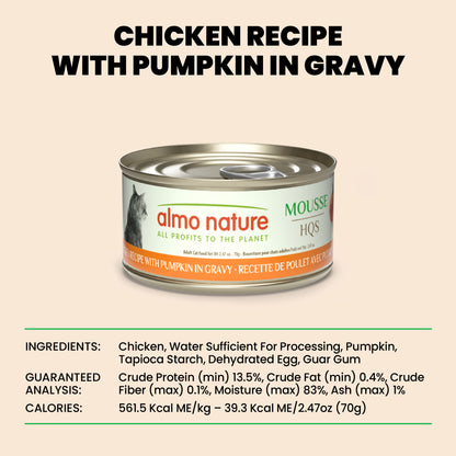 Almo Nature HQS Mousse Chicken With Pumpkin in Gravy