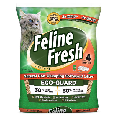 Litière pour chat en granulés de pin frais Feline