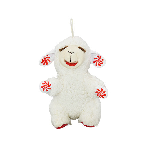 Multipet Holiday Lamb Chop Peppermint Swirl Plush Dog Toy - Plush Dog Toy - Multipet - PetMax Canada