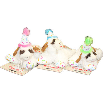 Lamb Chop With Birthday Hat Plush Dog Toy
