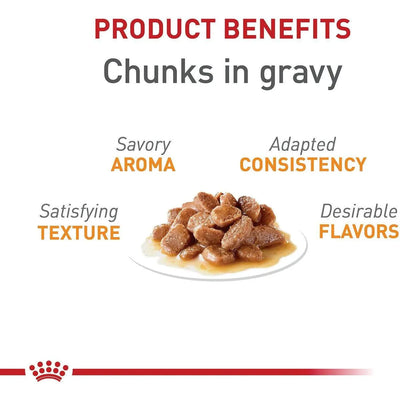 Royal Canin Cat Pouches Chunks In Gravy Adult Hair & Skin - 85g - Canned Cat Food - Royal Canin - PetMax Canada