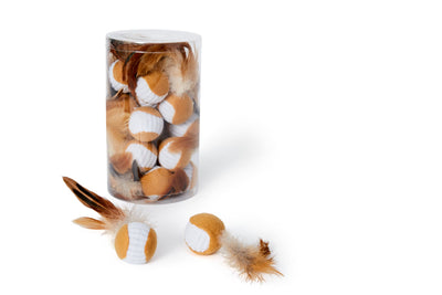 Bud Z Cat Toy Bulk Ball With Feather