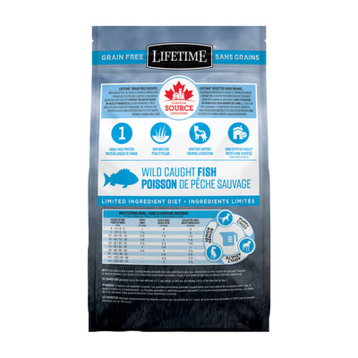 Nourriture pour chiens à vie sans céréales Poisson sauvage pêché