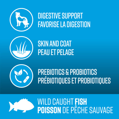 Nourriture pour chiens à vie sans céréales Poisson sauvage pêché