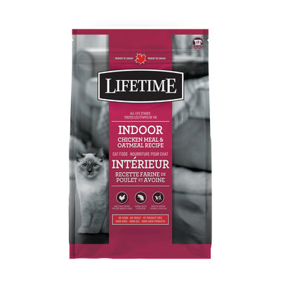 Lifetime Cat Food Adulte Intérieur Poulet et Flocons d'Avoine