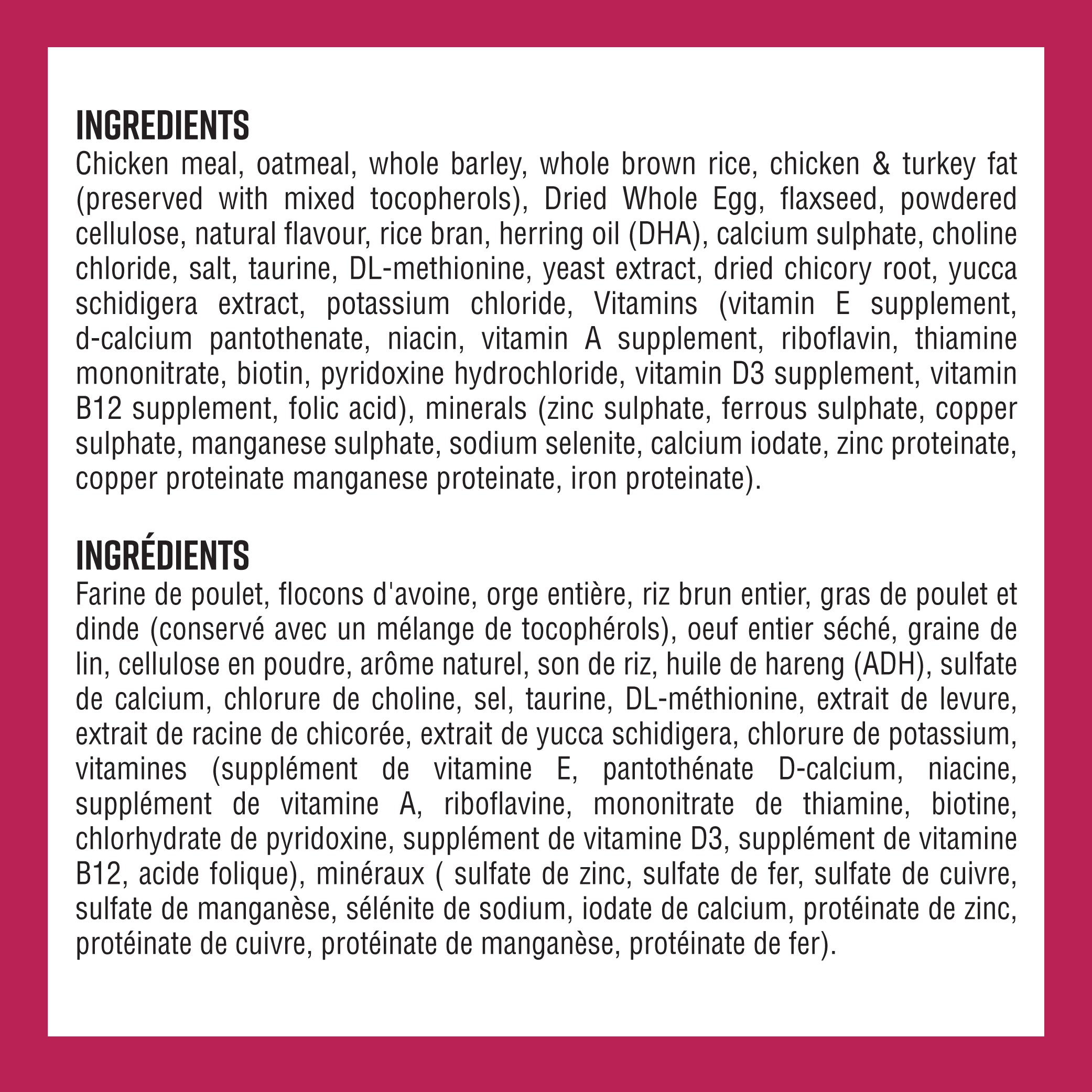 Lifetime Cat Food Adulte Intérieur Poulet et Flocons d'Avoine