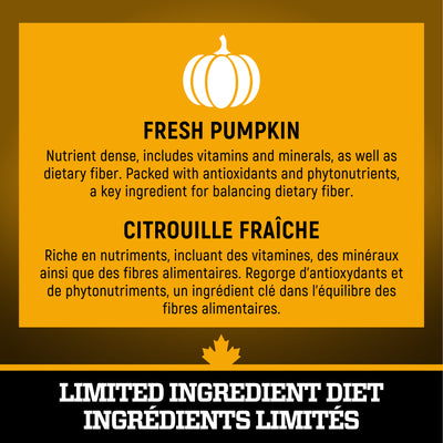 Wholesome Blend Nourriture pour chiens Soins digestifs Recette de dinde et de citrouille