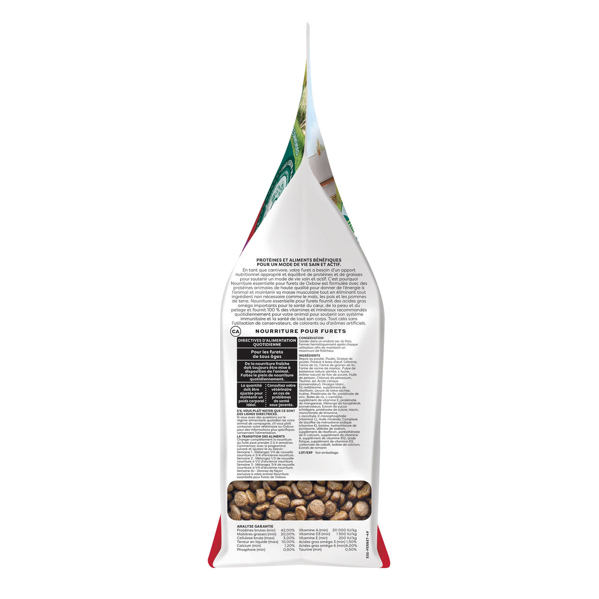 Oxbow Essentials Ferret Food - Bilingual Side Panel with Kibble Window - Oxbow - PetMax Canada
