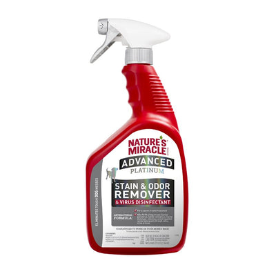Nature's Miracle Platinum Virus Disinfectant Stain & Odor Remover for Dogs 946mL Stain & Odor 946mL | PetMax Canada