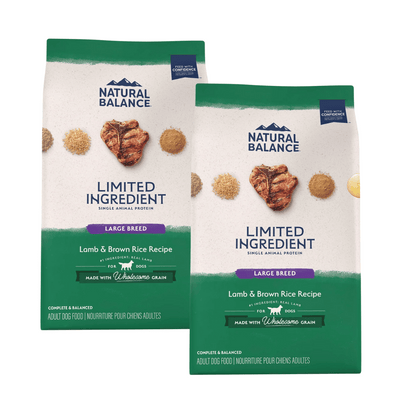 Nourriture pour chiens de grande race à base d'ingrédients limités Natural Balance Agneau et riz