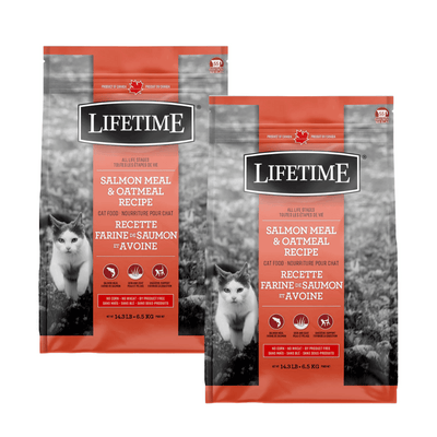 Nourriture pour chats Lifetime Farine de saumon et flocons d'avoine