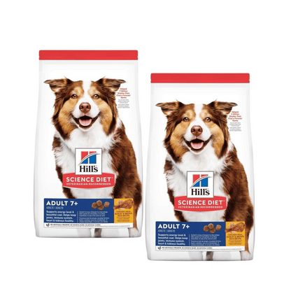 Hill's Science Diet Nourriture sèche pour chiens adultes de 7 ans et plus pour chiens âgés, recette de farine de poulet, d'orge et de riz brun