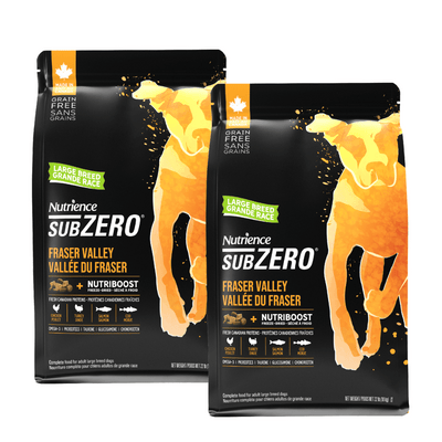 Nourriture pour chiens Nutrience sans céréales de grande race SubZero Fraser Valley