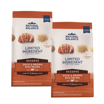 Nourriture pour chiens Natural Balance Limited Ingredient Diet au canard et au riz brun