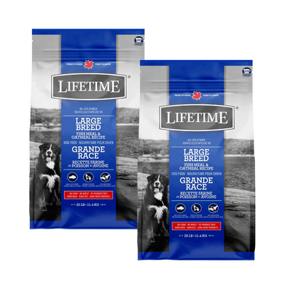 Lifetime All Life Stages Nourriture pour chiens de grandes races Farine de poisson et flocons d'avoine