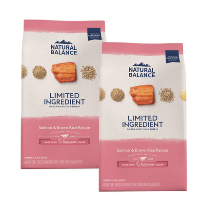 Natural Balance Limited Ingredient Diet Croquettes pour chiens adultes avec des grains sains Saumon