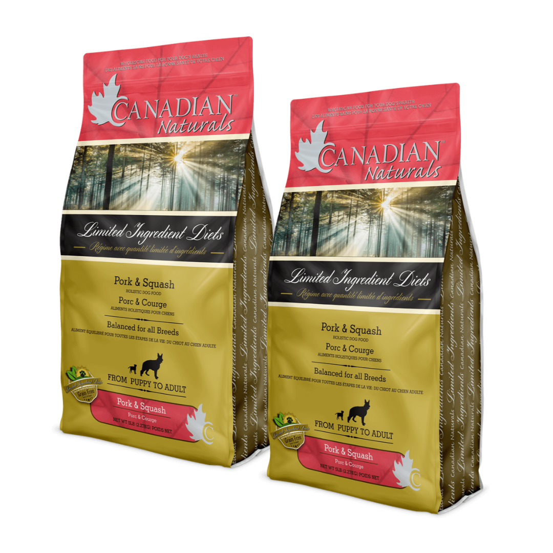Canadian Naturals Nourriture pour chiens LID Porc et courge musquée 