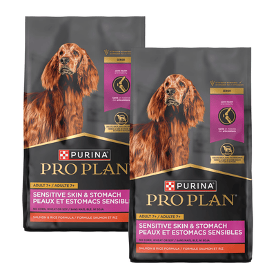Purina Pro Plan Sensitive Skin &amp; Stomach 7+ Formule saumon et riz Nourriture sèche pour chiens