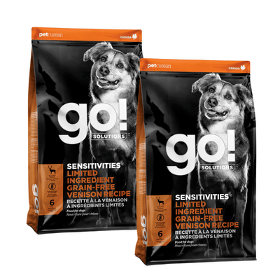 ALLER! SENSIBILITÉS Recette de chevreuil sans céréales à ingrédients limités pour chiens