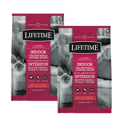 Lifetime Cat Food Adulte Intérieur Poulet et Flocons d'Avoine
