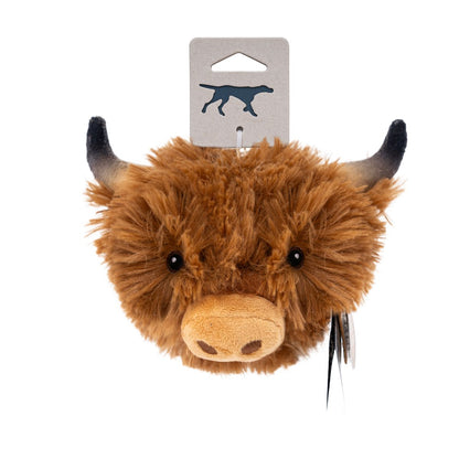 Tall Tails Plush Highland Cow 2 in 1 Fetch Dog Toy
