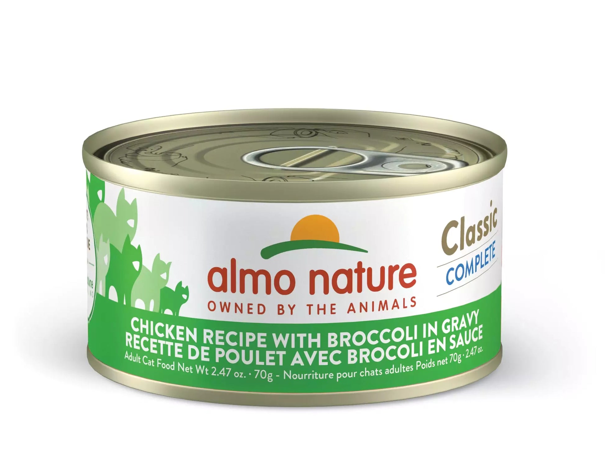 Almo Nature Classic Complete Chicken with Broccoli in Gravy Cat Can  Canned Cat Food  | PetMax Canada